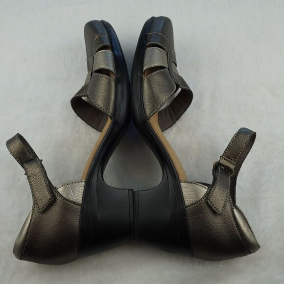 Clarks Emily Daisy Sandals Heels Bronze Ankle‎ Strap Sandals 9.5 - Picture 6 of 11